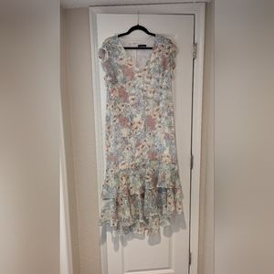 Floral Ruffled Midi Dress TOMMY HILFINGER